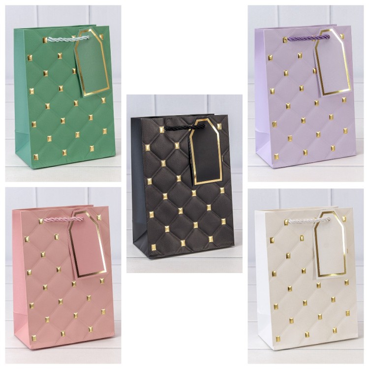 Пакет подарочный с тиснением 891 (микс) 14*20*8 210г 1/20 1/480 Арт: 000891G