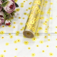 Плёнка 0,7м 500г прозрачная с печатью 16 Жёлтый 1/10 Арт: 70016/5