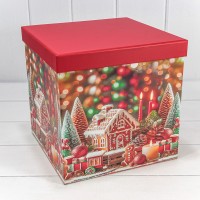 Коробки Куб Набор 1/10 26,5*26,5*26,5 "Новый год"-3004 1/4 Арт: 730601/3004