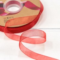 Лента Органза 1,5см*100ярд Красный 1/13 1/52 Арт: 559-15/1026