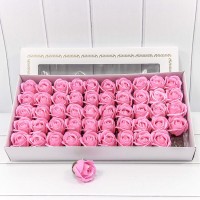 Декоративный цветок-мыло "Роза" класс А Розовый 5,5*4 50шт. 1/20 Арт: 420058/15