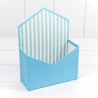 Коробка "Конверт" 18*24*7 Голубой 1/4 1/36 Арт: KPL0048
