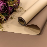 Плёнка 0,58*10м матовая двухсторонняя 65мкм Серовато-бежевый/Бледно-коричневый 1/30 Арт: 1604/2310