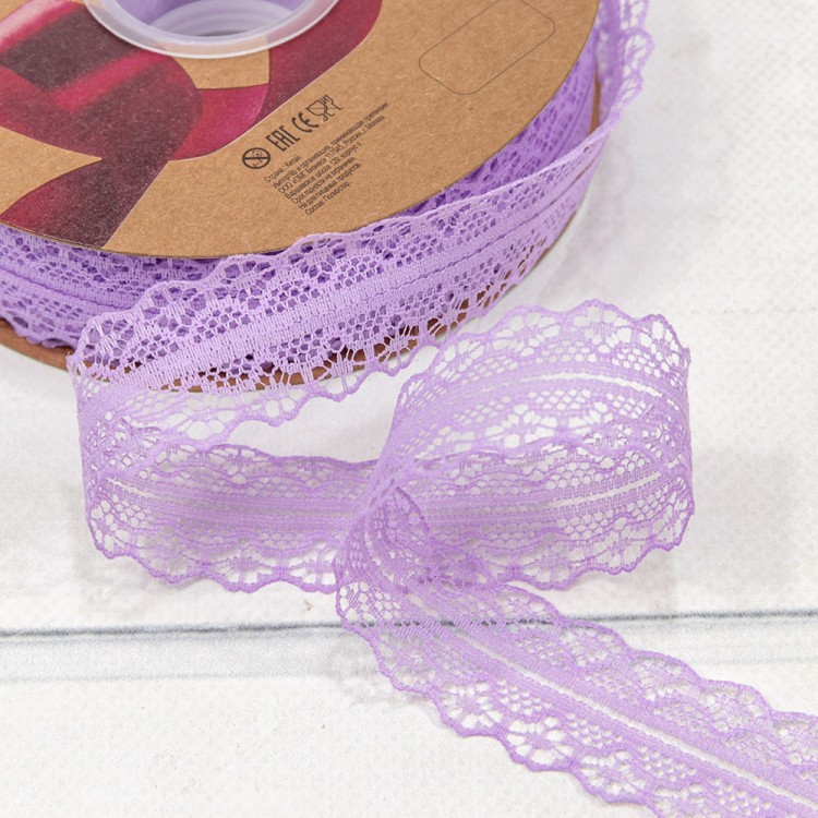 Лента Фатин 3см*45ярд Сиреневый 1/8 1/96 Арт: 573-3/9