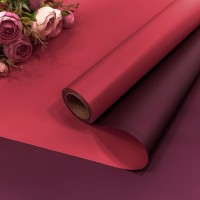Плёнка 0,58*10м матовая двухсторонняя 65мкм Малиново-красный/Тёмно-пурпурный 1/30 Арт: 1604/195