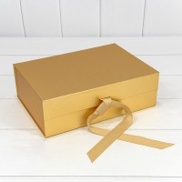 Коробка Прямоугольная 28,2*20*9,2 складная на магнитах Золотой 1/48 Арт: 730226/0120