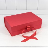 Коробка Прямоугольная 28,2*20*9,2 складная на магнитах Красный 1/48 Арт: 730226/0123