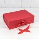 Коробка Прямоугольная 28,2*20*9,2 складная на магнитах "Люкс" Красный 1/48 Арт: 730226/0123