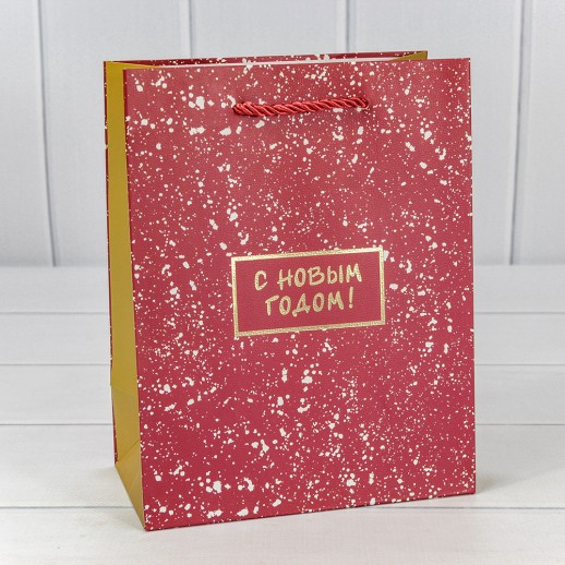 Пакет подарочный "Новый год" (406) 18*23*10 210г 1/20 1/160 Арт: 300406E