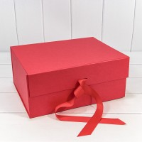 Коробка Прямоугольная 33,5*26*15,5 складная на магнитах Красный 1/32 Арт: 730228/0123