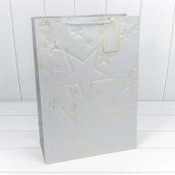 Пакет подарочный с тиснением &quot;Звёзды&quot; (микс) 32*45*15 210г 1/20 1/120 Арт: 300912A - Пакет подарочный с тиснением "Звёзды" (микс) 32*45*15 210г 1/20 1/120 Арт: 300912A