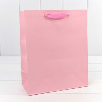 Пакет подарочный Крафт "Люкс" 26*32*13 210г Розовый 1/10 1/240 Арт: 000221C/182