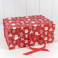 Коробка Прямоугольная 39*28*17,8 складная на магнитах "Новый год"-3023 1/24 Арт: 730229/3023
