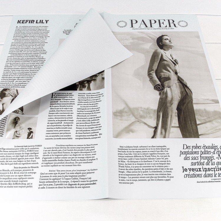 Плёнка в листах 56,5*56,5 (20 шт.) матовая "Газета PAPER" 65мкм Голубовато-серый 1/60 Арт: 1615/656