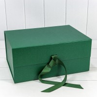Коробка Прямоугольная 39*28*17,8 складная на магнитах Зелёный 1/24 Арт: 730229/0122