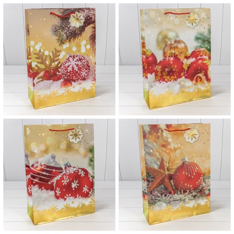 Пакет подарочный "Новый год" (микс 429) 30*41,5*12 210г 1/20 1/120 Арт: 300429A