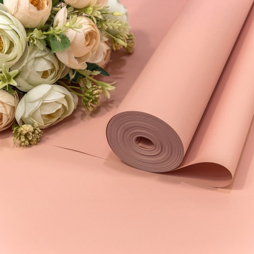 Плёнка 0,59*34м 900г "Корейская" 65мкм Розовый-699 1/6 1/12 Арт: 90038/699