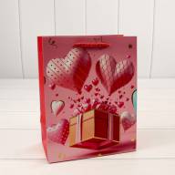 Пакет подарочный с тиснением "Сердца" (микс 110) 18*23*10 210г 1/20 1/360 Арт: 000110E - Пакет подарочный с тиснением "Сердца" (микс 110) 18*23*10 210г 1/20 1/360 Арт: 000110E